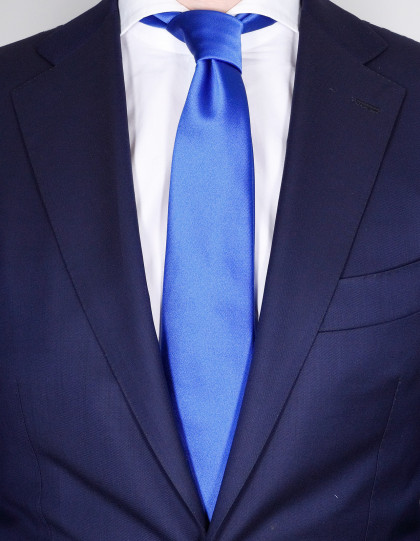 Kiton Krawatte in stahlblau aus Seide
