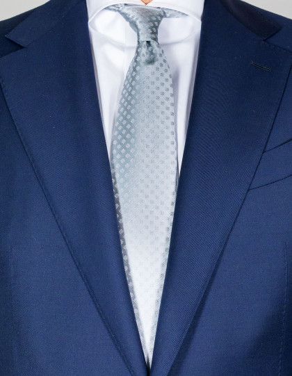 Kiton Krawatte in silber mit feinem Muster