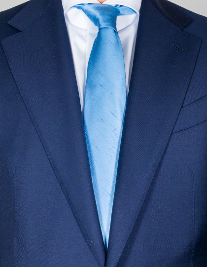 Kiton Krawatte in hellblau mit Struktur