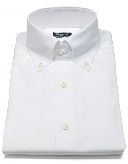 Finamore 1925 Hemd in weiß mit Button Down Kragen