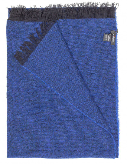 Kiton Schal in dunkelblau mit dunkelblauen Fransen aus Kaschmir