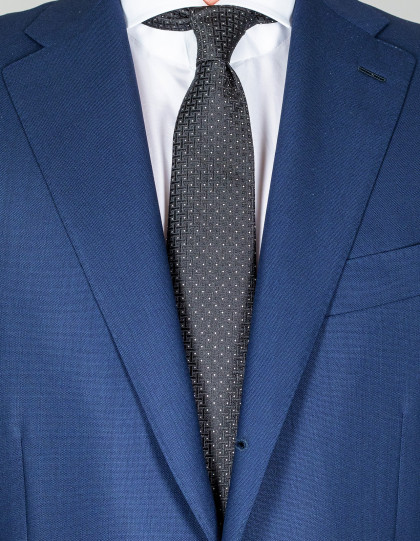 Kiton Krawatte in schwarz mit weißen Punkten