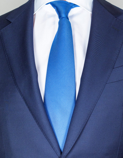 Kiton Krawatte in brillantblau mit Struktur