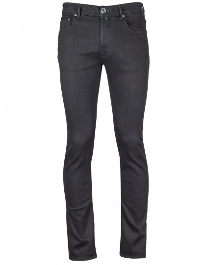 Jacob Cohen Jeans J688 Eccellenza Comfort "Special Edition Jeans" in schwarz mit abnehmbaren Krokolabel