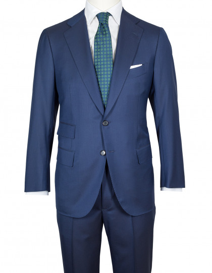 Cesare Attolini Anzug in nachtblau mit Pattentaschen und Billettasche aus Super 150'S Wolle