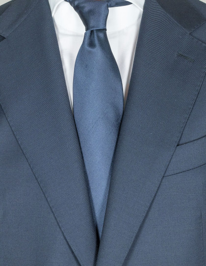 Luigi Borrelli Krawatte in dunkelblau mit Struktur