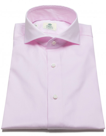 Luigi Borrelli Hemd in rosa mit Haikragen