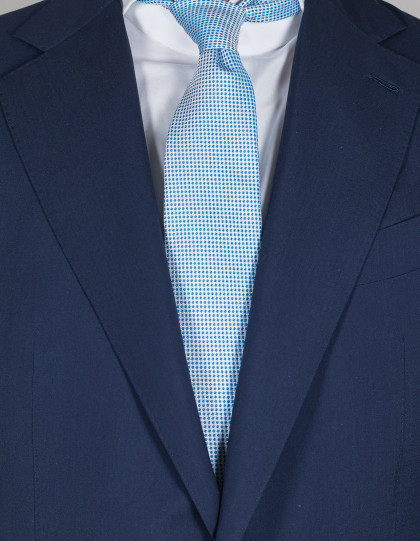 Kiton Krawatte mit blauen Punkten