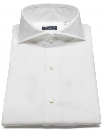 Finamore  Hemd in weiß aus Leinen / Baumwolle