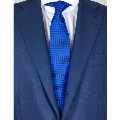 Kiton Krawatte in blau mit blauem Muster
